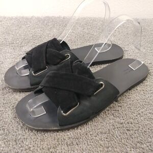 Rag & Bone New York Nora Sandals Womens Size 39.5 EU Slip On Shoes Flats Black